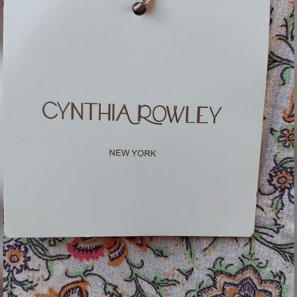 [NWT] Cynthia Rowley Flower Print Ruffle Blouse Size S - Picture 9 of 9